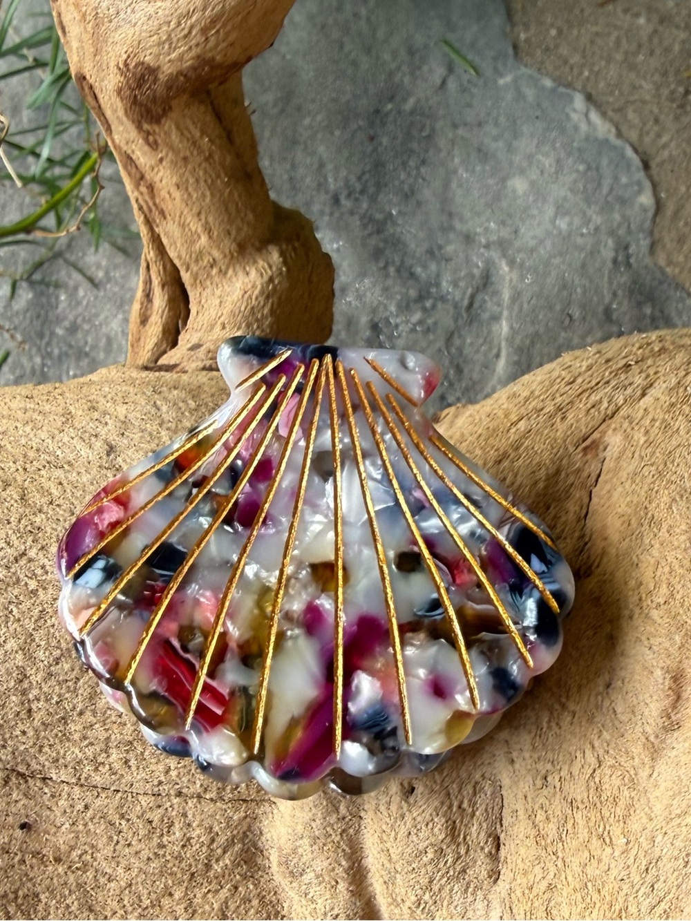 New🌟Anthropologie-Beach Hair Shell Claw Clip